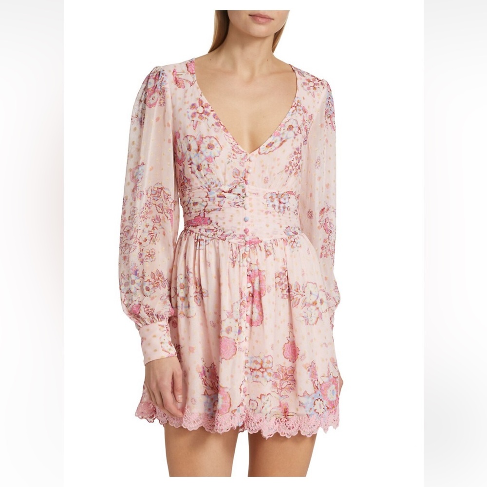 Hemant And Nandita Button Front Mini Dress Xs - image 3